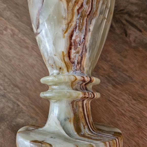 Onyx Stone Footed Vase Large - Picture 8 of 10